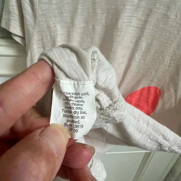 J. Crew zebra print tee shirt medium beige pink cotton short sleeve - Picture 7 of 12